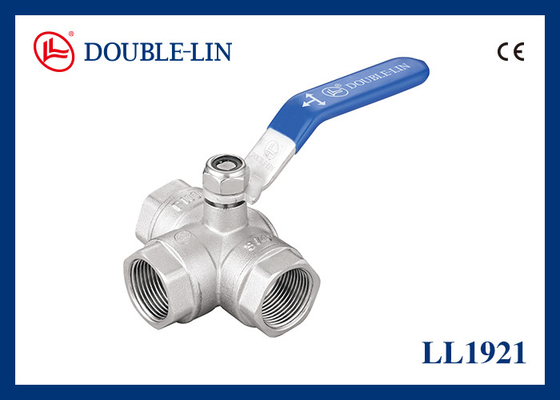 1.  شیر توپی سه راهه برنجی T شکل 1.5 T با رزوه ISO228 معادل DIN 259 و BS2779