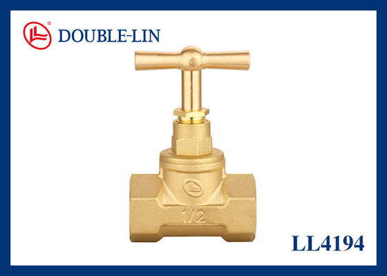 16 Bar Working Pressure ISO228 Thread 14℉ to 248℉Female x Female 1/2" Brass Stop Valve