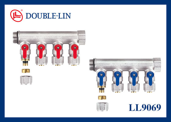 ISO228 Thread 3/4" Four Way 16 Bar Brass Manifolds (دسته های مختلف مس میله ای)
