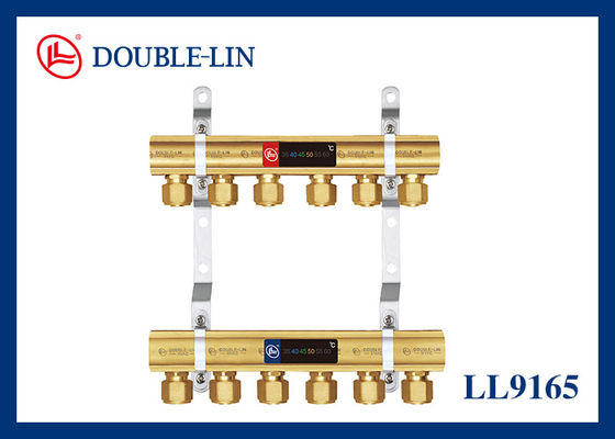 BS2779 Thread 8 Way 16 Bar 1 Inch Brass Manifolds (دسته 8 راه 16 بار 1 اینچ)