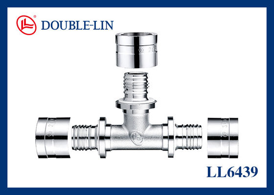 ISO228 Thread 16×16×16mm پیتل پیکس لوله T