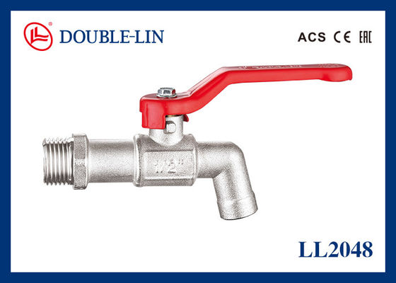 1/2" * 3/4" مسخر Bib Cock آلومینیوم دستگیره PTFE مهر