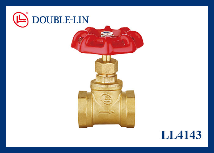 Cast-iron Handle Brass Stop Valve 1/2"-2" Female x Female 16 Bar Working Pressure PTFE Sealing