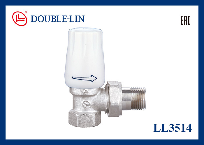 اندازه دریچه رادیاتور زاویه 1/2" 3/4" ISO228 Thread 32°F تا 248°F دمای کار