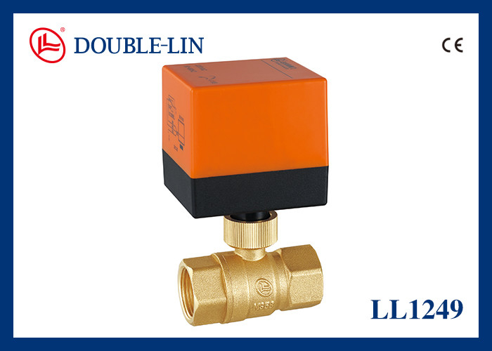 2-Way Brass Ball Valve با اکتواتور الکتریکی 232 psi فشار کار DIN259 Thread